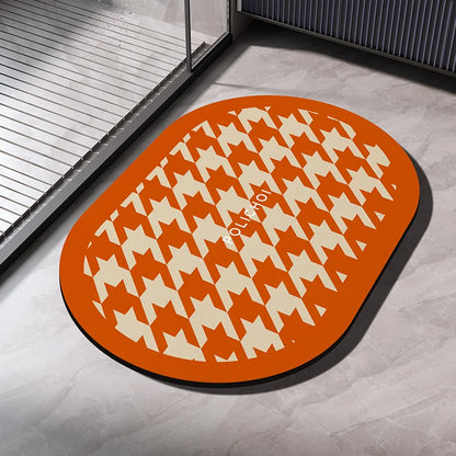 Diatomite Bath Mats Bathroom Absorbent Anti Slip Floor Mat Foot Carpet Quick Dry Shower Toilet Rug Doormat Washable