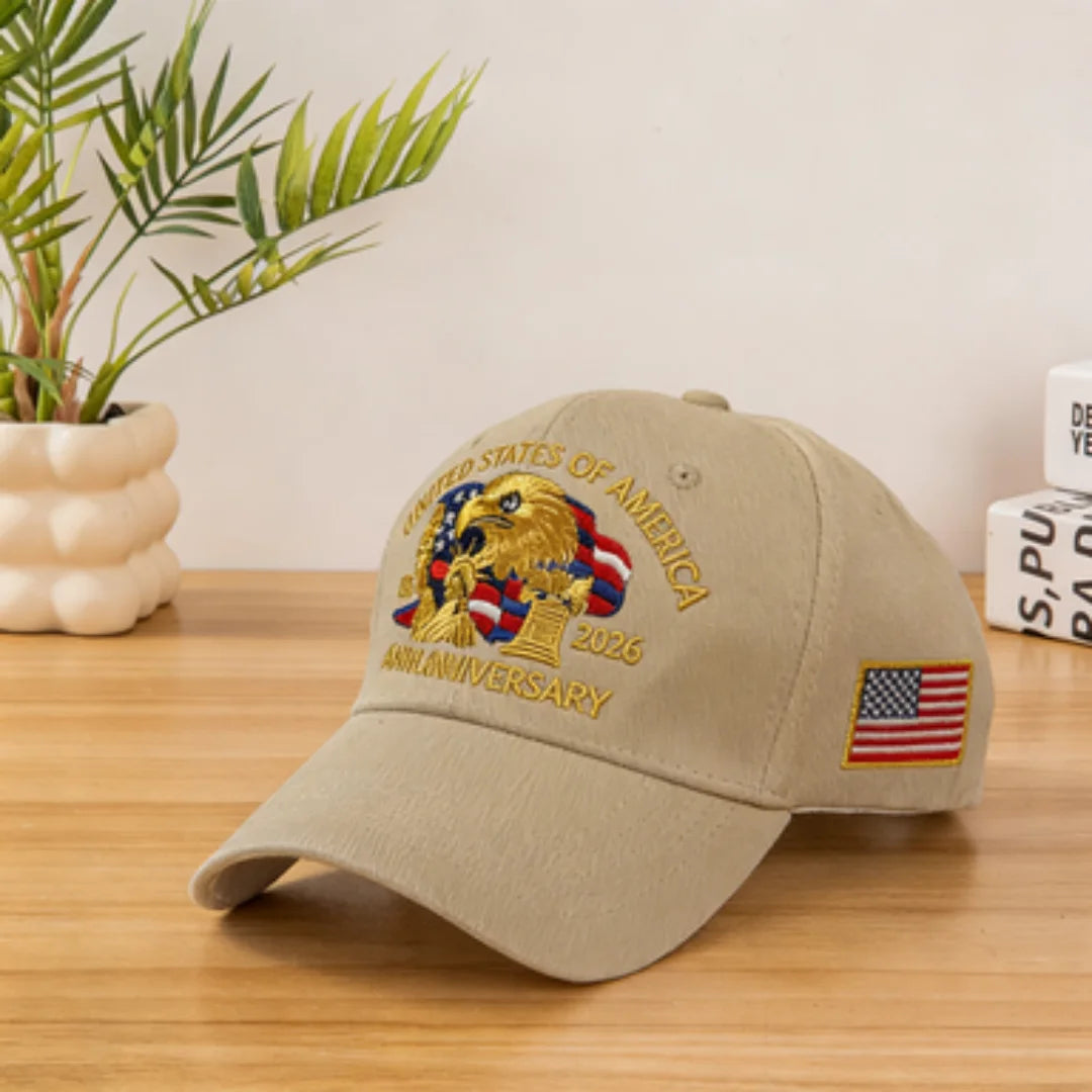 USA 250th Anniversary Baseball Cap 1776-2026.  Embroidered Eagle, American Flag,  Adjustable Dad Hat for Men Women Patriotic Outdoor