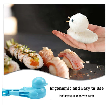 1Pc Duck Rice Mold DIY Snowball Maker Rice Ball Mold With Handle Winter Snow Toys Cute Animal Rice Shaper For Kids And Adults