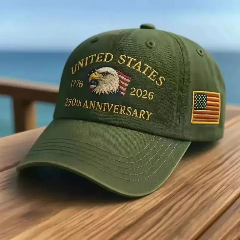 2026 New 250th Anniversary Hat USA Patriotic Baseball Caps.   Eagle Embroidered Baseball Hats for Men Women 250 Year Anniversary