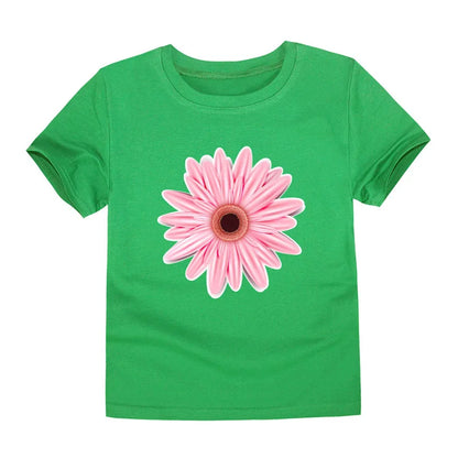 T-shirts with Flower Print for Teenage Girls.