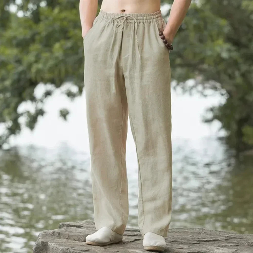 Men's Beach Pants,  Joggers, Cotton /Linen Sweatpants,  Casual Pants,  Vacation, Loose Spring/Summer,  sizes  Long,  M-4XL