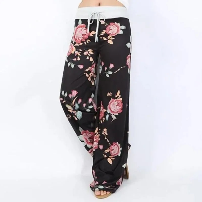 S-8XL,  Womens Casual Loose Stretch Printed,  Long Wide Leg Yoga Pants  with Drawstring Pajama Pants