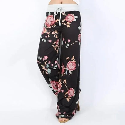 S-8XL,  Womens Casual Loose Stretch Printed,  Long Wide Leg Yoga Pants  with Drawstring Pajama Pants
