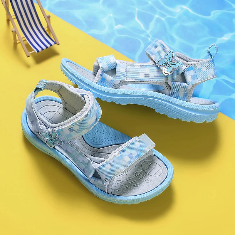Summer Childrens Sandals , Baby Girls/Toddlers,  Soft Non-slip Princess Shoes,  Baby Cute,  Pearl Princess .