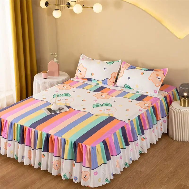 Sheet Set Household with Pillowcase Fashion Modern Water-proof Universal Skin-friendly Single Double Home Textile Bedding Luxury