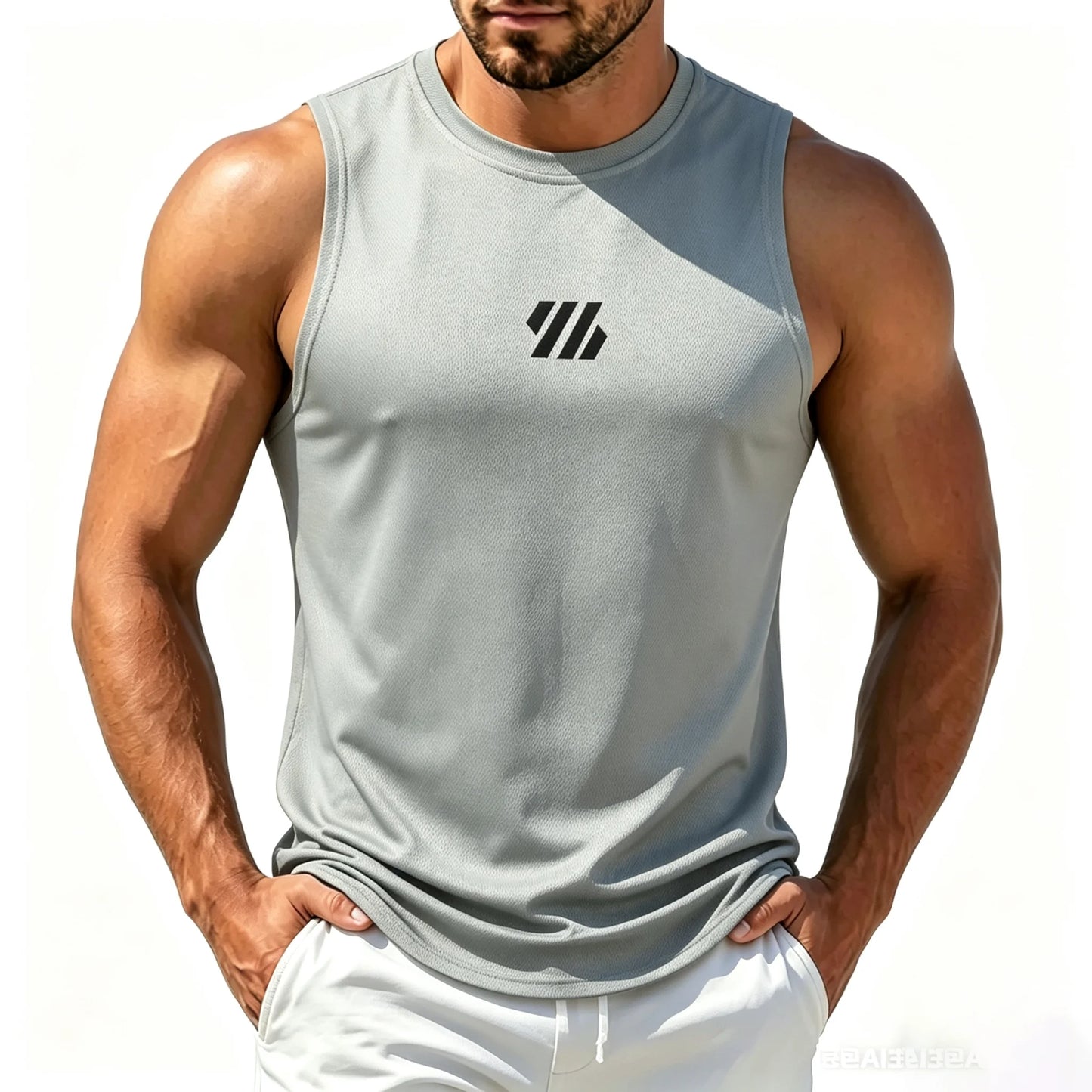 Men's Casual Fitness Tank Top. .  Sportswear Sleeveless Shirt. Mesh Breathable Tops.  Sports Vest Undershirt Mens sizing has to go UP 2 (TWO) SIZES for USA and EURO  SIZING.  NO RED Available!!!!