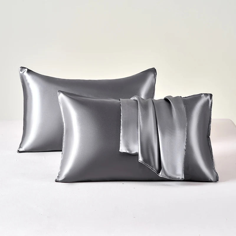2pcs Satin Pillowcase for Skin and Hair, Satin Pillow Cases Set of 2 Soft Breathable Smooth Cooling Pillow Covers for Sleeping, Great Gifts.  Lots of colors BUT, GOLD is Hughley AVailable!!!  All others Drop down a Lot so  BL