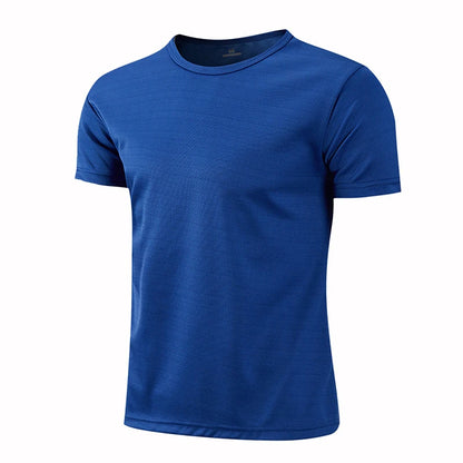 Quick-drying Round Neck Sport T-shirt Gym Jerseys Fitness Shirt Trainer Running T-shirt  for Men,  Breathable Sportswear