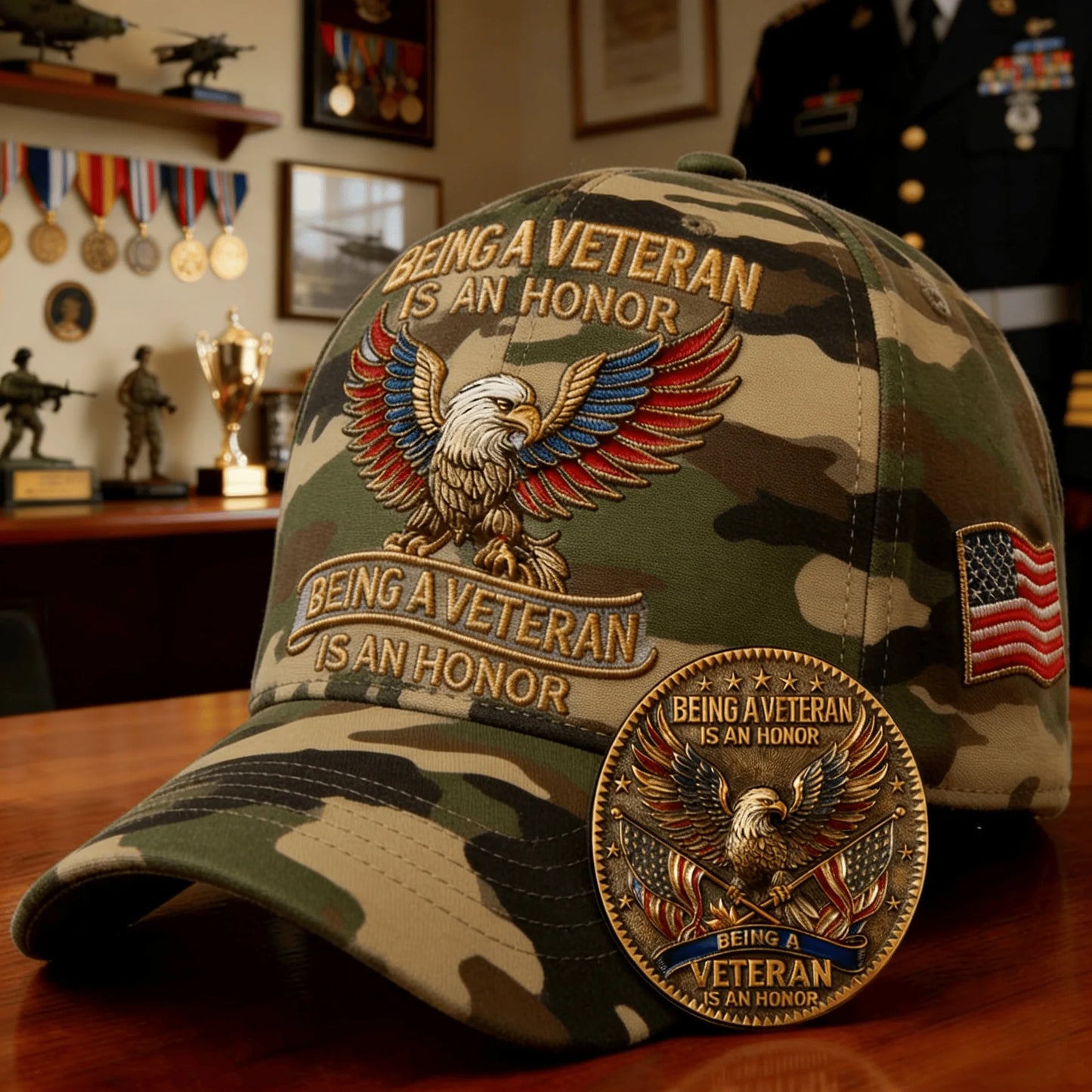 USA 250th Anniversary Hat Patriotic Baseball Cap for VETERANS,  Eagle Flag Embroidered  For Men /Women 250 th Year Anniversary Caps