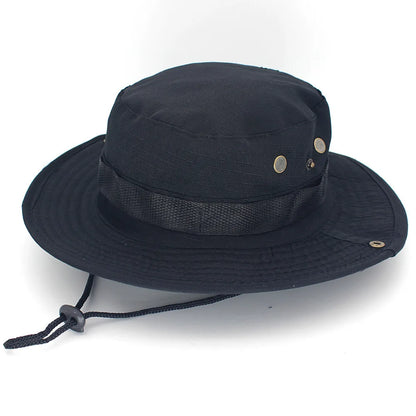 Camouflage or solid Tactical Cap, Bucket Hat/ Caps also in  Camo for adults or older teens.   Outdoor Protection in the sun.