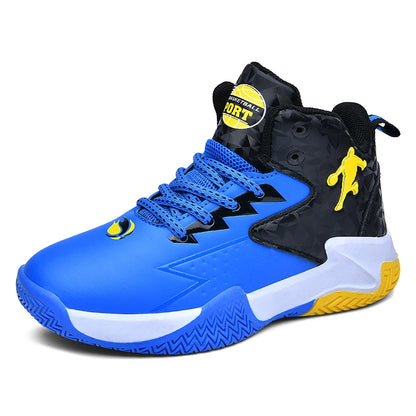 Children‘s Basketball Shoes, Non-slip, Breathable Basketball Training Sneakers,  Lace-up Boys Girls Basketball  Athletic Shoes