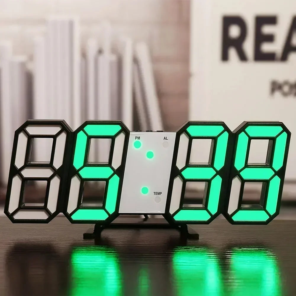 FUN Digital Wall Clock for Kitchen or Office.   Desk,  Electronic Alarm,   Modern Home Decoration for Bedroom Decor Interior Led Table Clocks Living Room