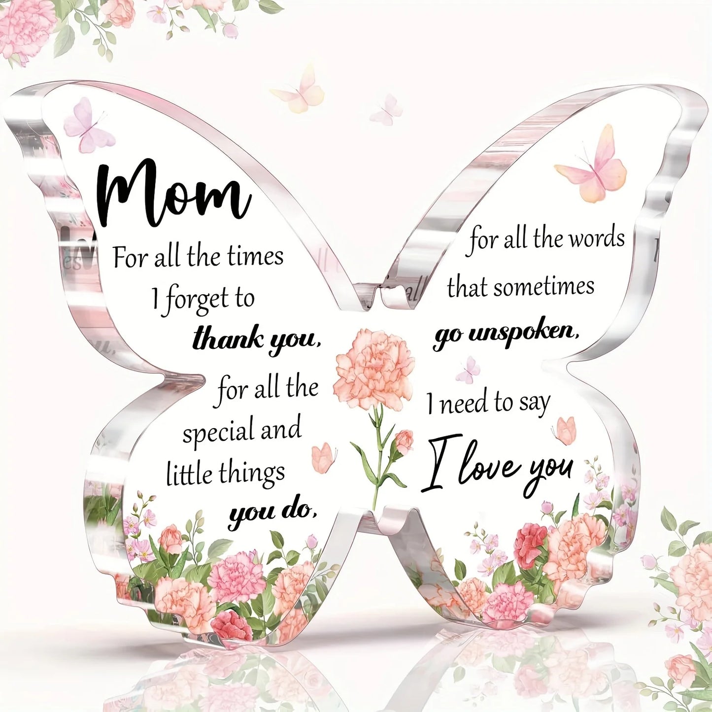 Gifts for Mom, Delicate Mom Birthday Gifts from Daughter,  Son,  Moms Birthday  Mother Day Gifts - Butterfly Acrylic Decorations