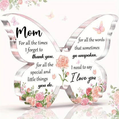 Gifts for Mom, Delicate Mom Birthday Gifts from Daughter,  Son,  Moms Birthday  Mother Day Gifts - Butterfly Acrylic Decorations