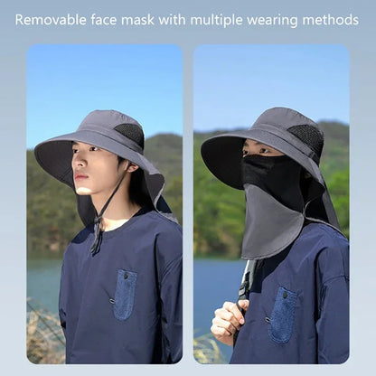 Summer Sun Hats, UV Protection for  Outdoor Hunting,  Fishing Cap For Men /Women Hiking, Camping,  Visor Bucket Hat Neck Flap, Fisherman Hat