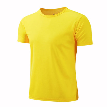 Quick-drying Round Neck Sport T-shirt Gym Jerseys Fitness Shirt Trainer Running T-shirt  for Men,  Breathable Sportswear