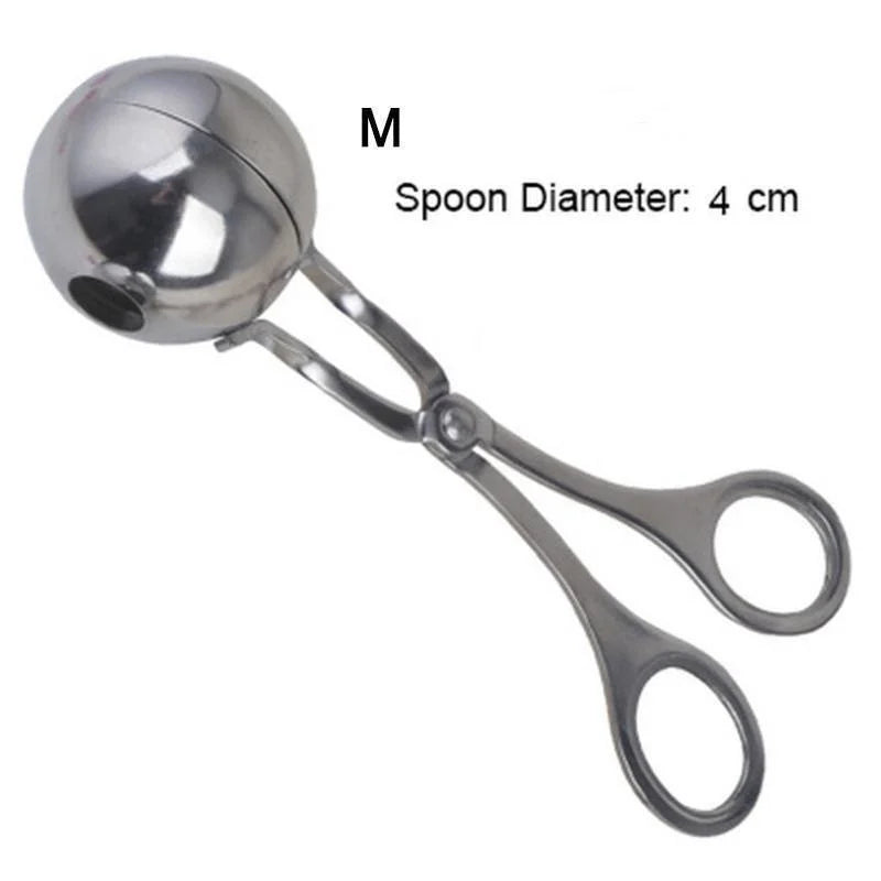 Meat Ball Maker of  Stainless Steel.  Round Rice Ball Shaper,  Spoon Meatball Making Mold,  Non-Stick Kitchen Gadget