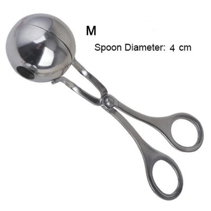 Meat Ball Maker of  Stainless Steel.  Round Rice Ball Shaper,  Spoon Meatball Making Mold,  Non-Stick Kitchen Gadget
