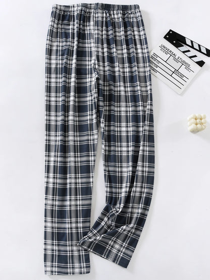 Men's Stylish Summer Pajama Pants, Thin, Loose, Breathable,  Air-Conditioned Pants with Elastic Waist