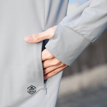 Unisex Summer,  New UPF 50+ UV Sun Protection Hoodie Jacket,. Men  and Womens  Lightweight Hiking Outdoor Long Sleeve Sun Shirt/ Coat