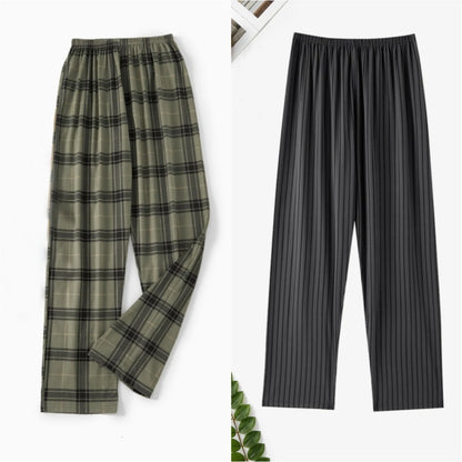 Men's Pajama Pants, Spring and Autumn Thin Trousers for Casual Summer. Large Sizes and Loose for Home or Outside