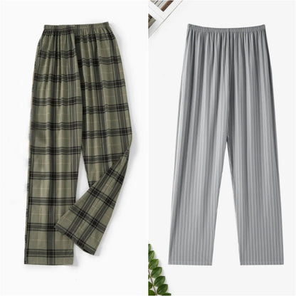 Men's Pajama Pants, Summer Trousers, Home Trousers, Thin Spring and Autumn,  Loose Plus Sizes.   Can Be Worn Outside.