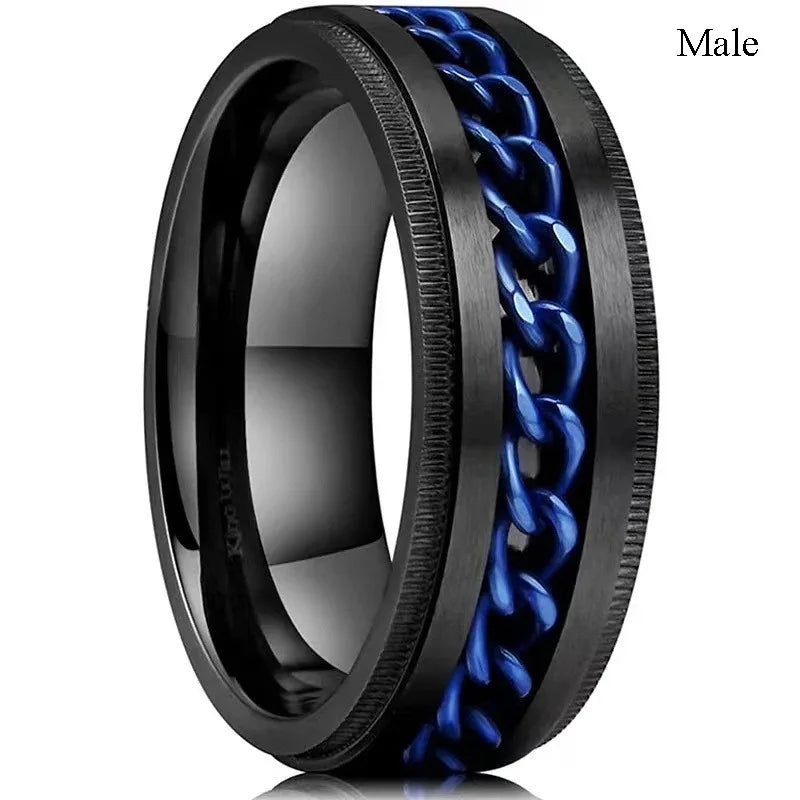 Charming Couple Rings.  Romantic Womens Purple Rhinestones CZ Rings Set.  Trendy Mens Stainless Steel Celtic Dragon Rings  for Weddings, Engagements and Occasions
