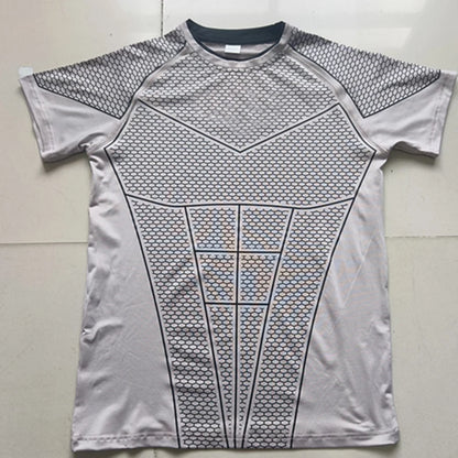 Men's Compression,  Quick Dry,  Skinny Fit,  Short Sleeve Athletic T-Shirt for Gym,  Workout Fitness,  Running,Sport, Bodybuilding