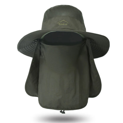 Fisherman's hat, sun hat, summer outdoor quick drying sun hat, fishing breathable sun hat,  face mask hat.  Ample SKY BLUE.  Black and Dark Gray have some Availabilty,  IF you HURRY!!!