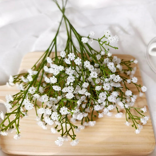 90 Headsof  Artificial Flowers /Bouquet,  61cm Plastic Gypsophila Fake Flower for Home Decor,  Wedding , Party Decorations,  Vase Accessories. A  "few " white bundles remain.  Tiffany Blue and Light Purple have ample availabl