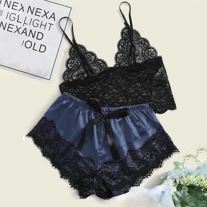 Sexy Pajamas for Women.  2 Pieces Top and. Shorts Set.