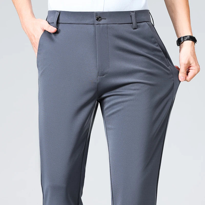 Summer Autumn Thin Trousers for  Men.  Formal Dress Suit Pants,  Work Pants Quality/ Business Casual Pants,  Black, and Colors,  Long Pants