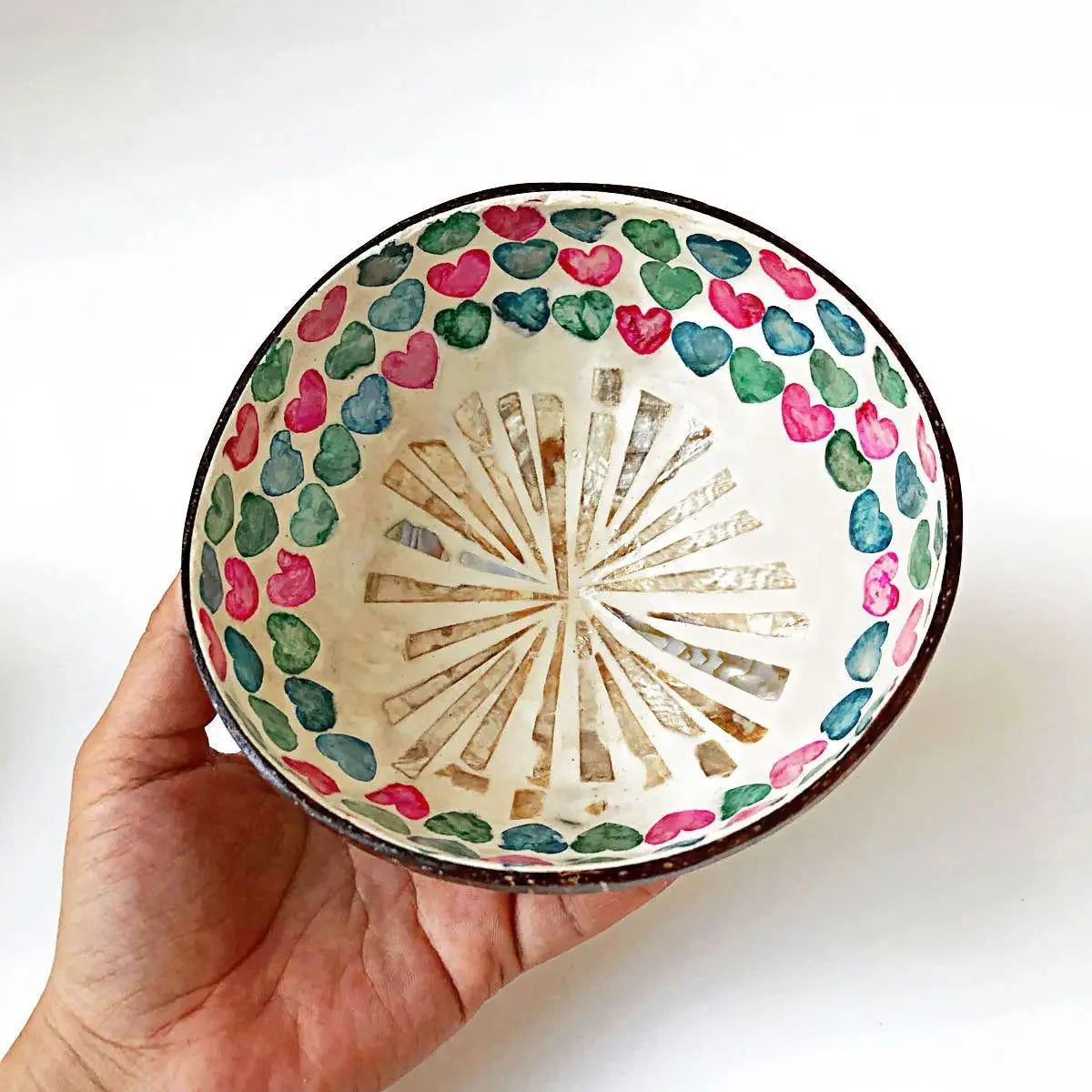 Handmade Alien Coconut Shell Bowl, Inlaid Shells, Wood Bowl,  Storage, Salad Bowl,  Key Storage,  Tray, Home Decoration, Hand Wash!!!
