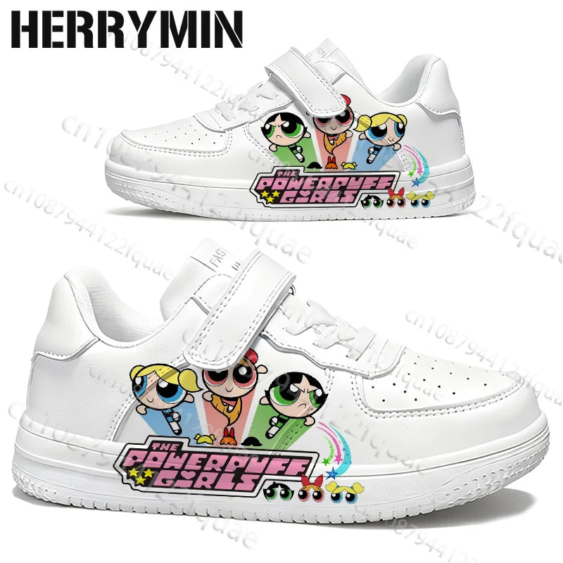 2026 Boys/ Girls Powerpuff Girls Cartoon 3D Print,  Parent /Child Shoes,  Woman Simple Four Season Casual Sneaker Size 28-40