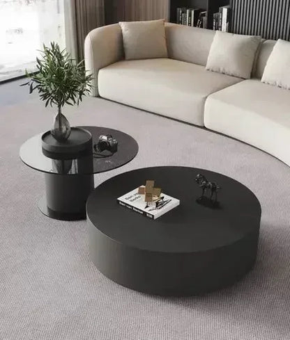 Coffee Table for Living Room Table, Nesting Neatly Round Coffee Tables,  Center Tables Living Room,  Balcony  Room Furniture