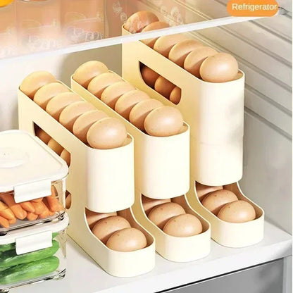 2-4-layer Slide Egg Storage Box, Ladder Style Storage.