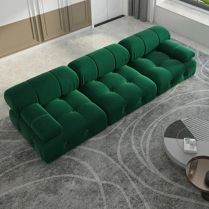 104" Minimalist Modular Sectional Sofas. Modern Velvet Convertible Couches  for 3. Seats 3 in Living Room Sofa Sets.