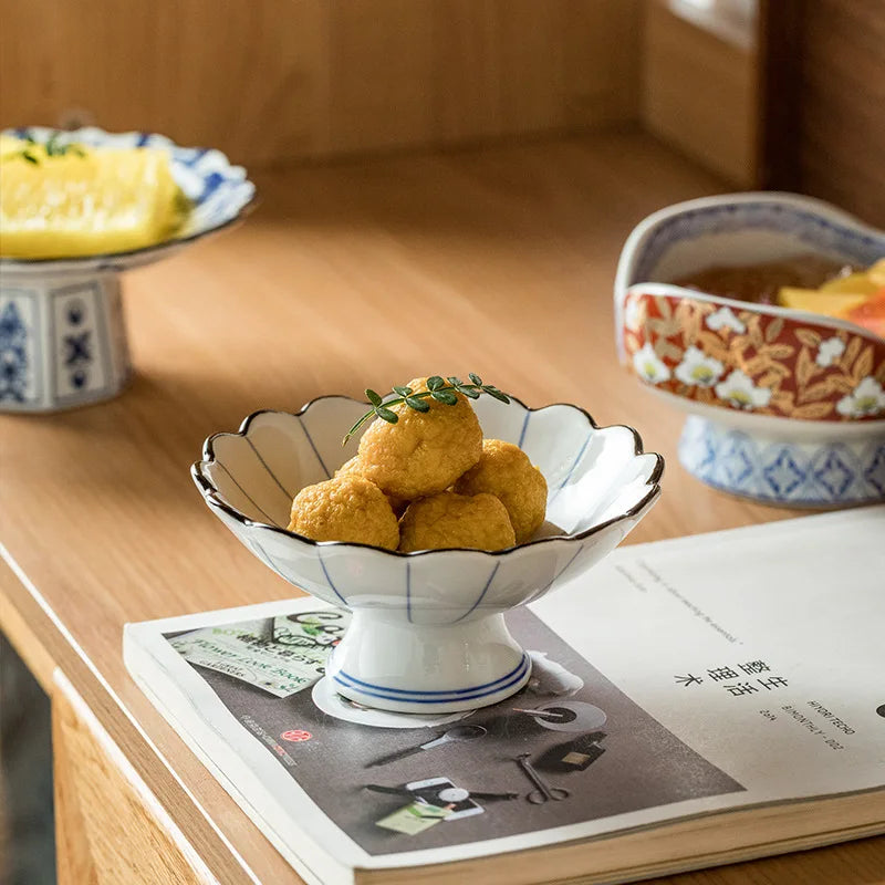 Imperial tall bowl.  Japanese retro ceramic bowl for tableware