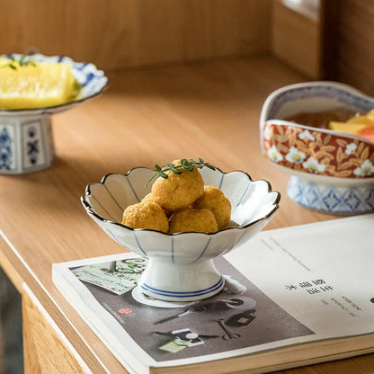 Imperial tall bowl.  Japanese retro ceramic bowl for tableware