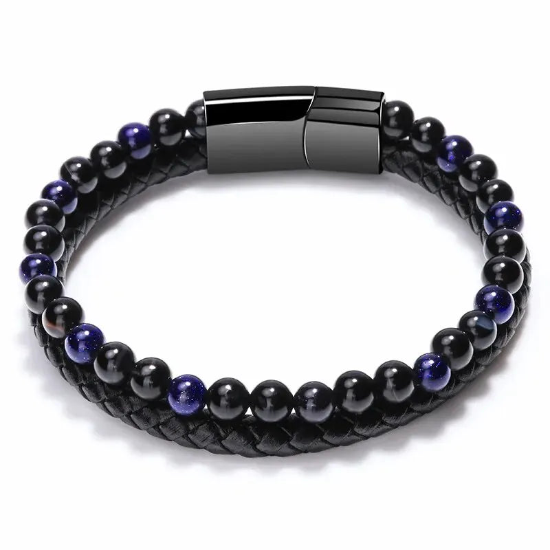 Stainless Steel Bracelet Tiger Eye Stone Beads Bracelet Natural Lava Stone Beads Stainless Steel Bracelet Men /Women Jewelry.  Green, Lava, Yellow tigers eye Have just a few LEFT. Please don't WAIT!!!