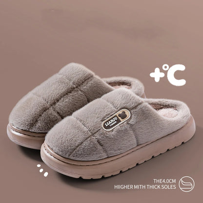 Big Size (50 51) Winter Slippers  for Women and Men. Thick Sole Indoor,  Non-Slip Flat Platform.