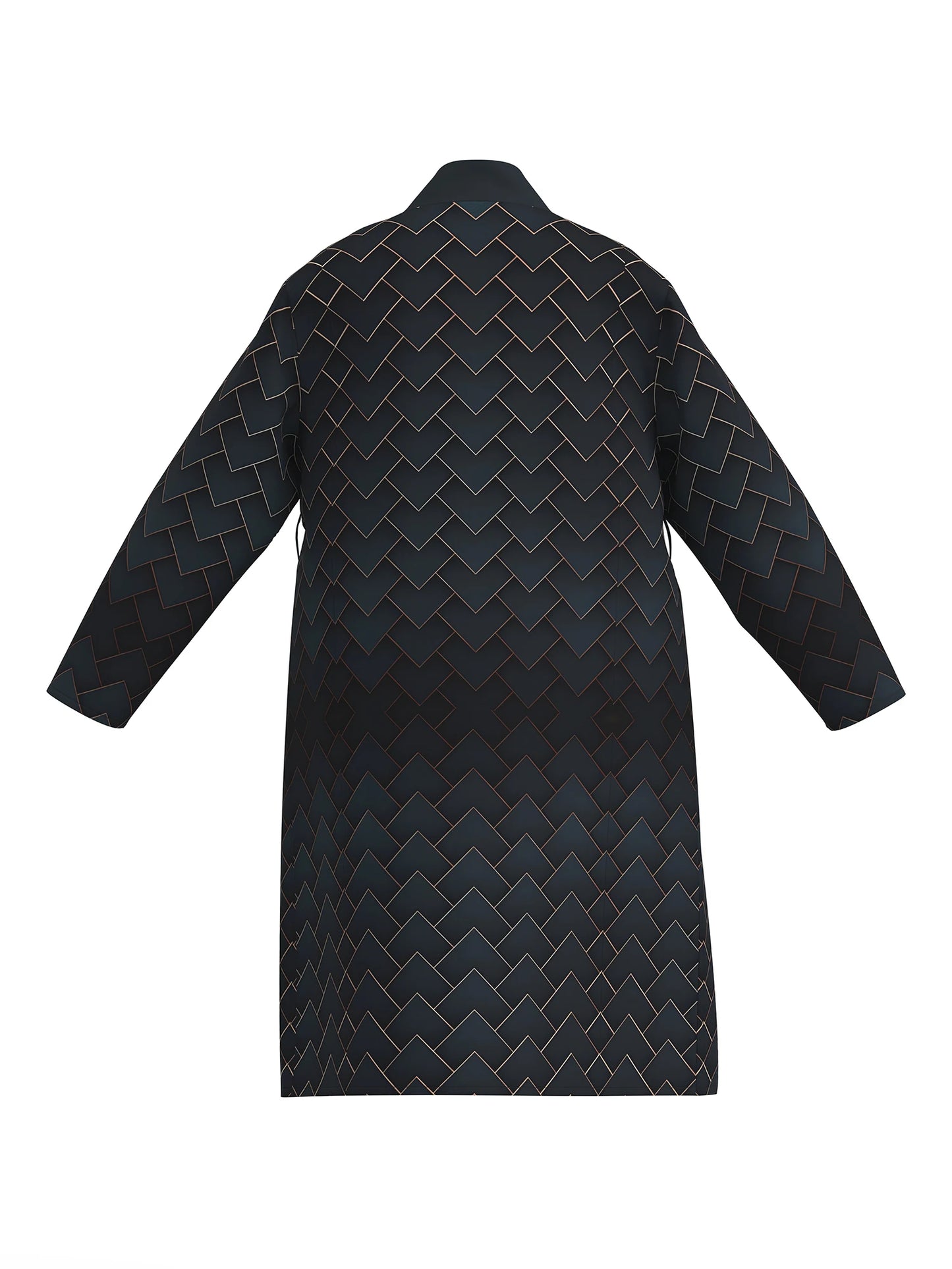 Men's. robe 3D digital full-print casual bathrobe.  Spring and summer,  thin,  quick-drying  robe with belt.