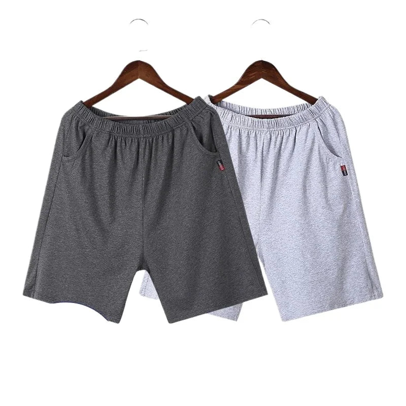 Shorts Men Pajama Pants. Combed Cotton Casual Summer Home Sports Cropped Pants.  Thin Home Shorts,  Solid Sleeping Pants