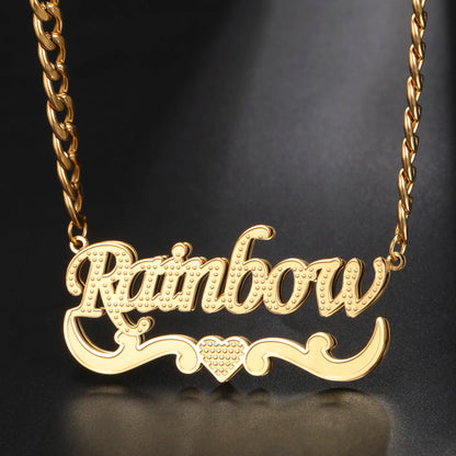 Sipuris Custom Name Necklace For Women Golden Choker Stainless Steel Personalized Corrosion Process Jewelry Wedding Gifts