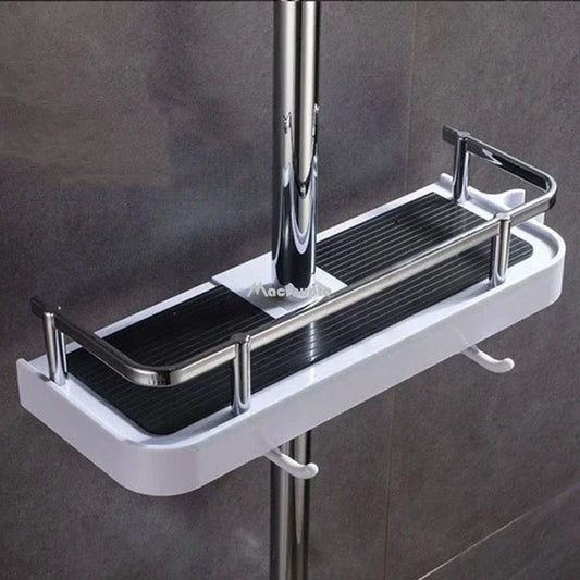 Bathroom Shower Storage Rack Organizer,  No Drilling Li-fting Rod Shower Head Holder.