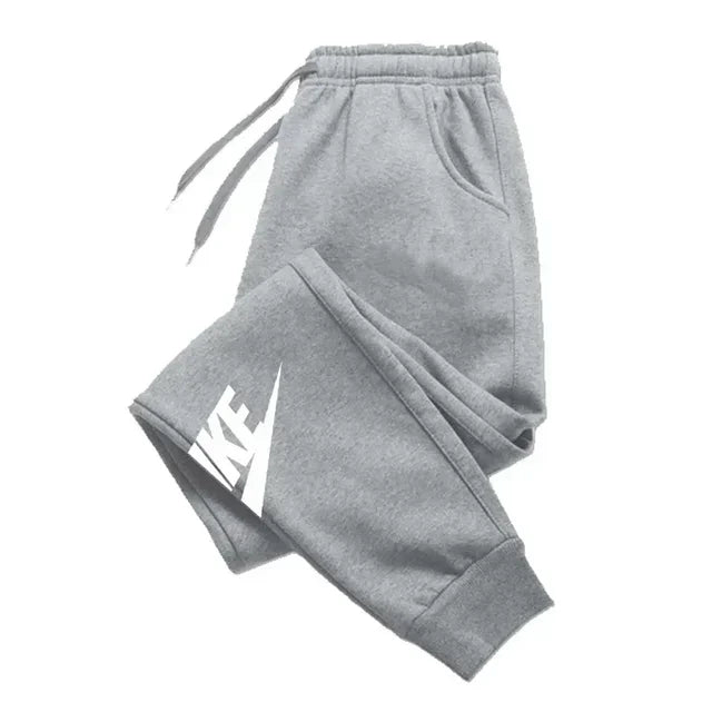 Men's printed pants for autumn and winter. Men's and women's running pants, sportswear and casual pants, fitness and gym sportswear