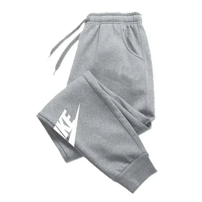 Men's printed pants for autumn and winter. Men's and women's running pants, sportswear and casual pants, fitness and gym sportswear