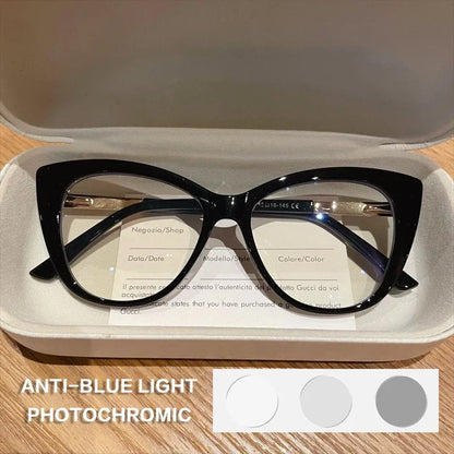 TR90 New Fashion Cat Eye Anti-Blue Ray Reading Glasses,  Photochromic Myopia,   Customization Prescription, Optical Eyewear.  SO MANY Choices
