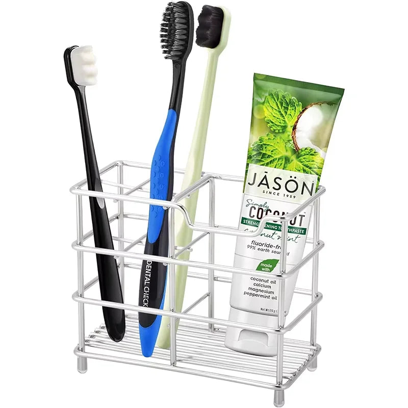 Bathroom Toothbrush Holder,  304 Stainless Steel Tooth Brush Holder,  Toothpaste Holder Stand, Bathroom Accessories Organizer